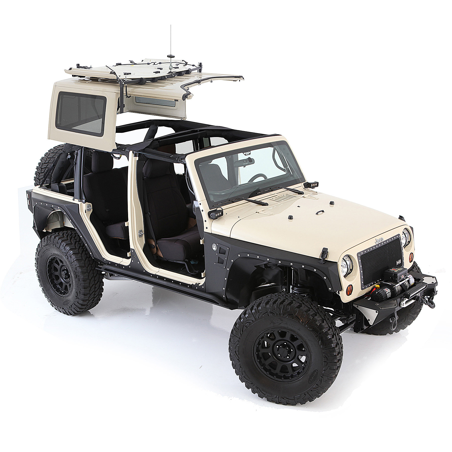 Smittybilt 510001 Hard Top Hoist for 76-18 Jeep CJ-7, Wrangler YJ, TJ JK & JK Unlimited | Quadratec Smittybilt 510001 Hard Top Hoist for 76-18 Jeep CJ-7, Wrangler YJ, TJ JK & JK Unlimited | Quadratec