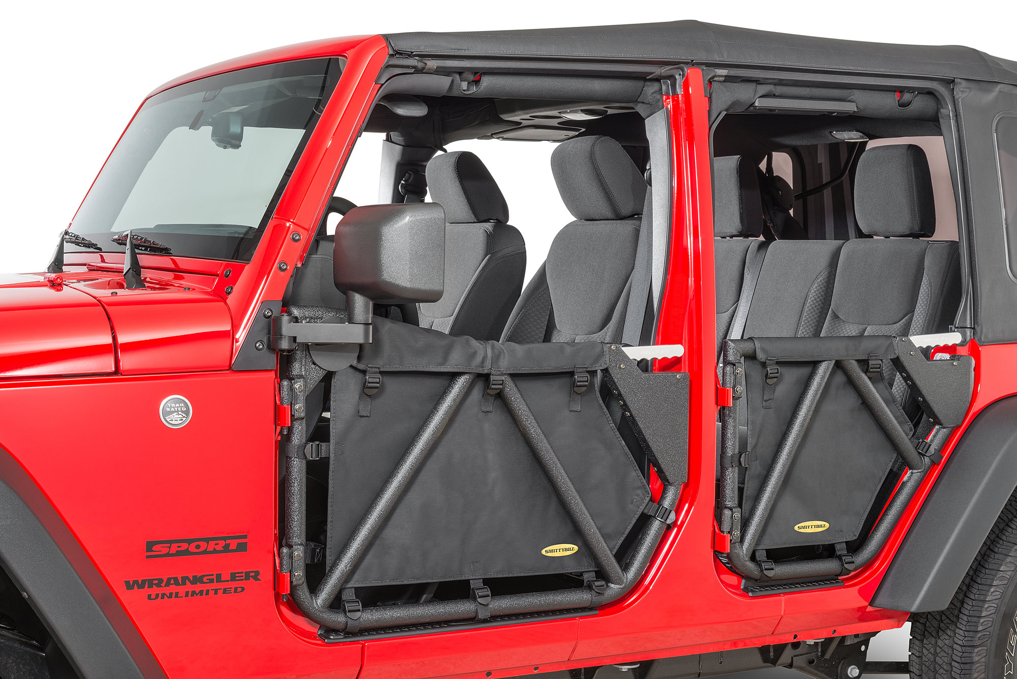 Smittybilt 76794 Front SRC Gen II Tube Doors for 07-18 Jeep Wrangler JK ...