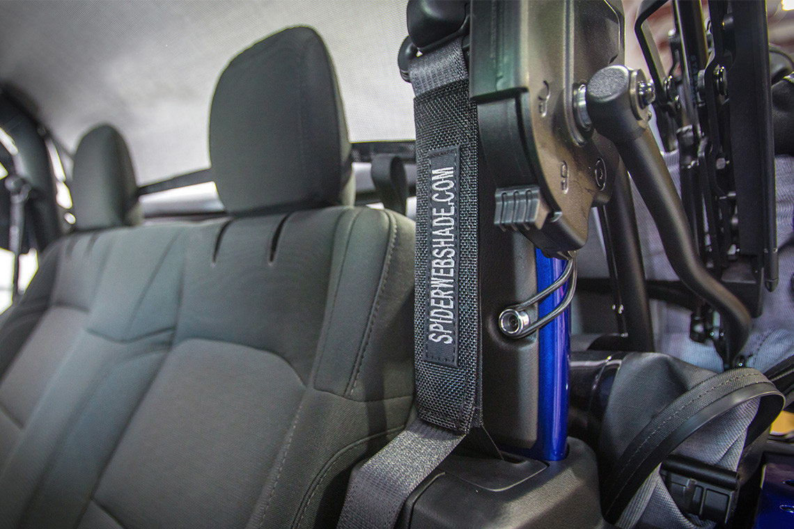 SpiderWebShade Seatbelt Silencers for 18-20 Jeep Wrangler JL 2-Door |  Quadratec