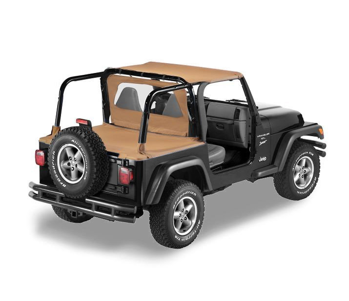 Bestop Strapless Bikini Top, Windjammer& Duster Deck Cover Combo for 97-02  Jeep Wrangler TJ with Hardtop | Quadratec