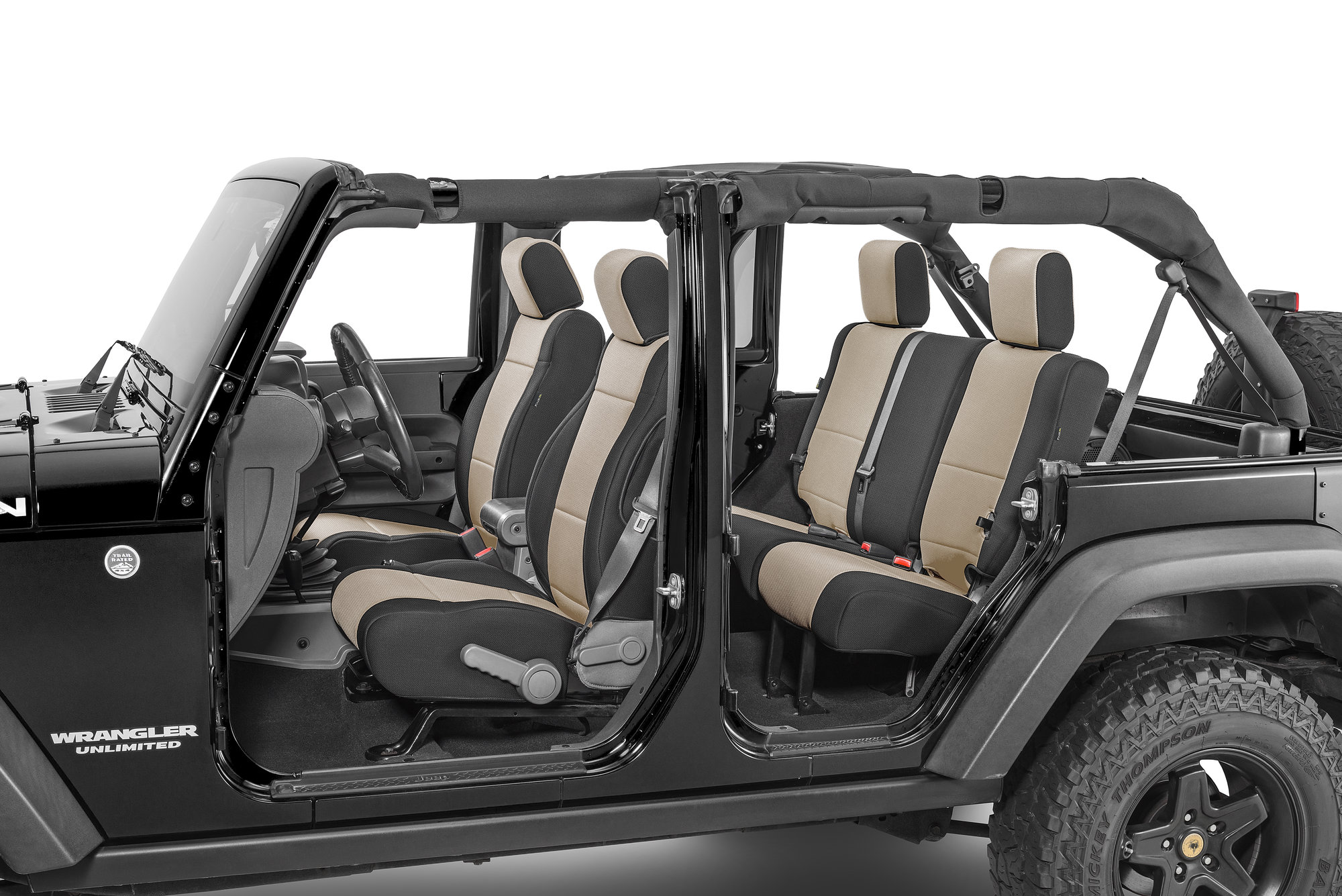 TecStyle Custom Fit Front and Rear Cloth Seat Covers for 07-18 Jeep Wrangler  Unlimited JK | Quadratec