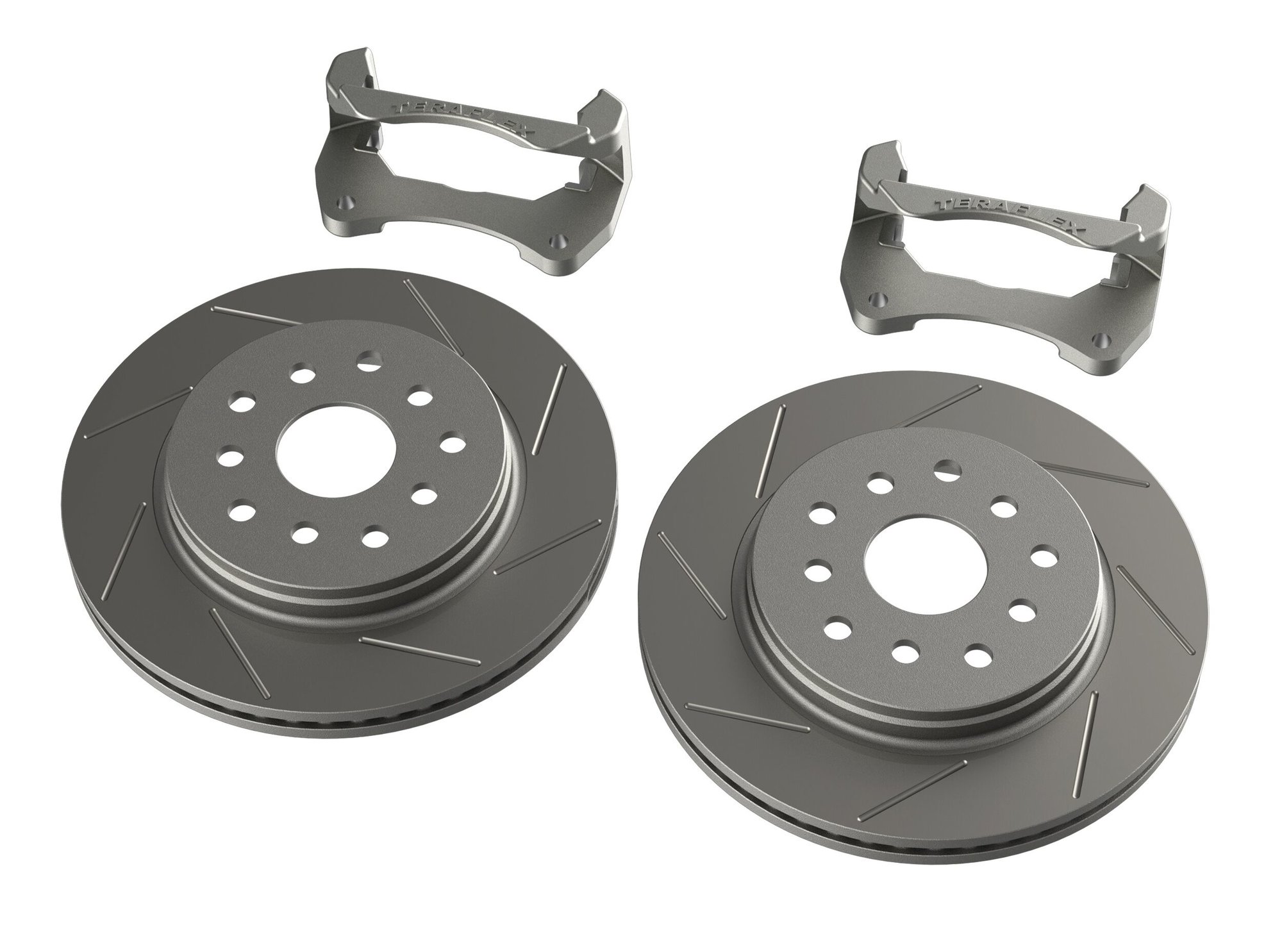 Teraflex 4303490 Front Big Rotor Kit with Slotted Rotors for 07-18 Jeep  Wrangler JK | Quadratec