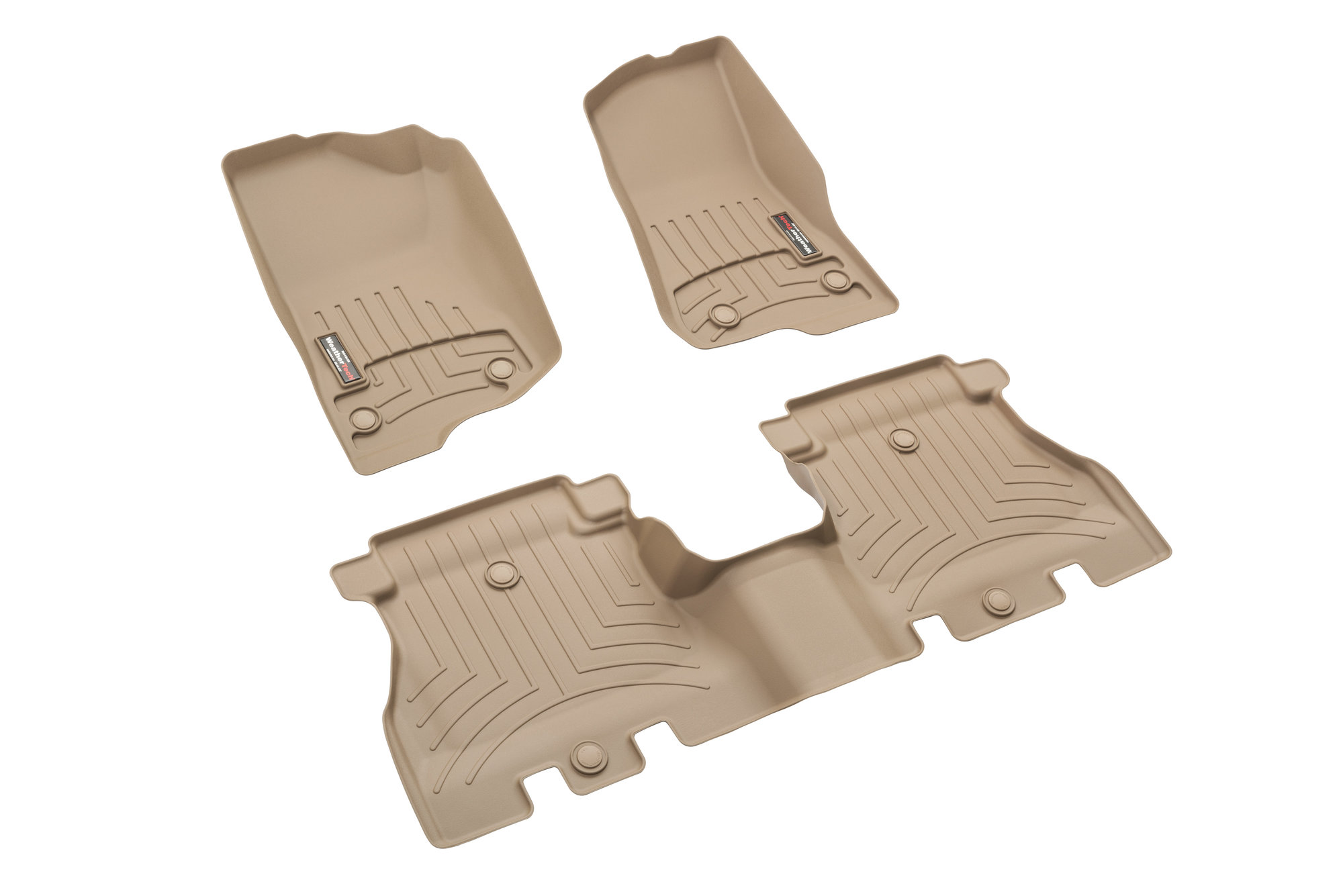 WeatherTech 451313-1-2 DigitalFit Front & Rear FloorLiners in Tan for 2018  Jeep Wrangler Unlimited JL