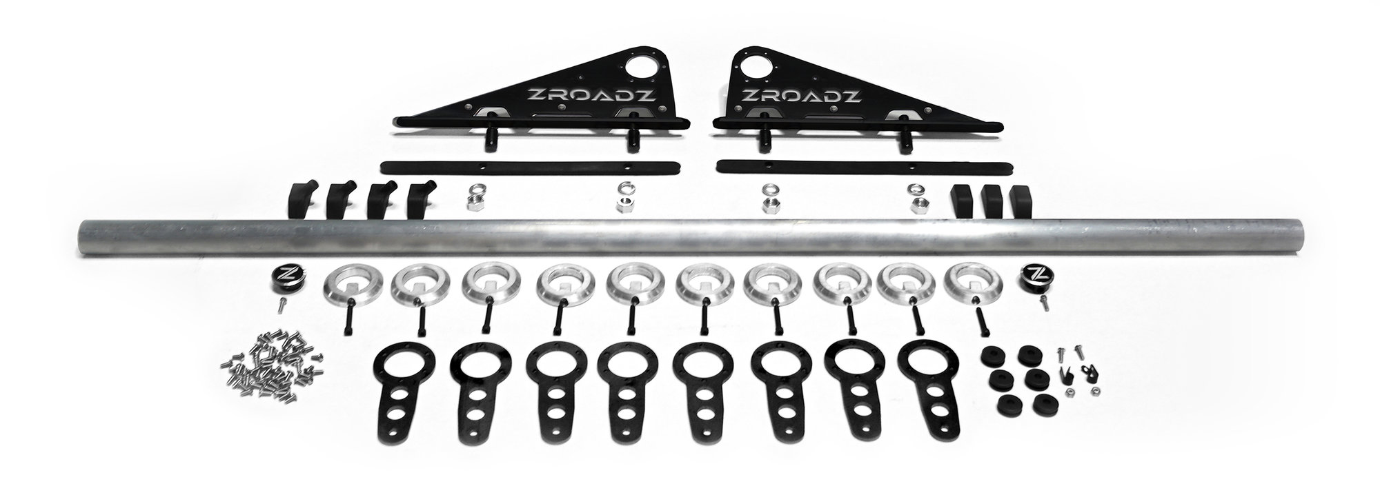 ZROADZ Z350050-JK-KIT-B Modular Roof Multi Mount with (1) 40 LED Light Bar,  (1) 20 Bar, & (2) 3 Pod LED Lights for 18-20 Jeep Wrangler JL