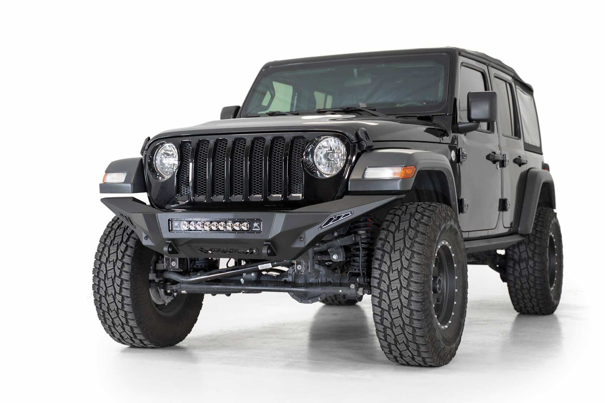 ADD Offroad Stealth Fighter Full Length Front Bumper for 18-21 Jeep Wrangler JL & Gladiator JT | Quadratec ADD Offroad Stealth Fighter Full Length Front Bumper for 18-21 Jeep Wrangler JL & Gladiator JT | Quadratec