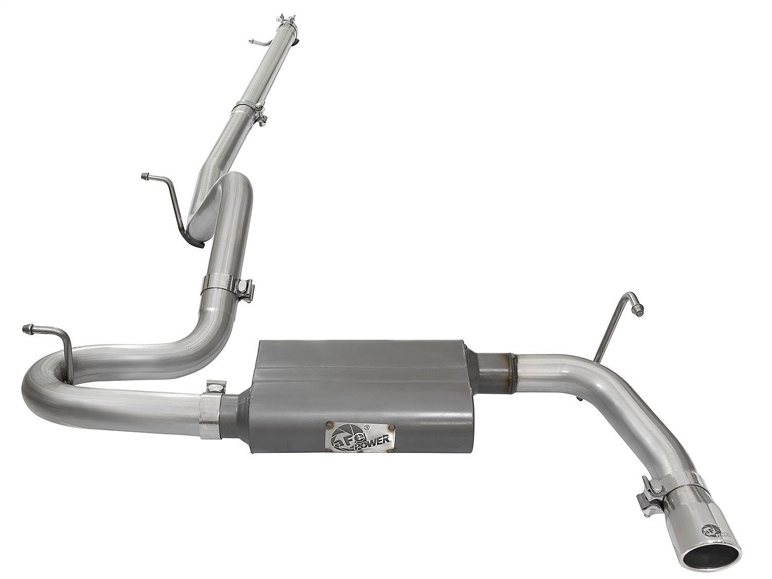 aFe Power 49080441P Scorpion 2.5" Aluminized CatBack Exhaust w/ Polished SS Tip for Jeep