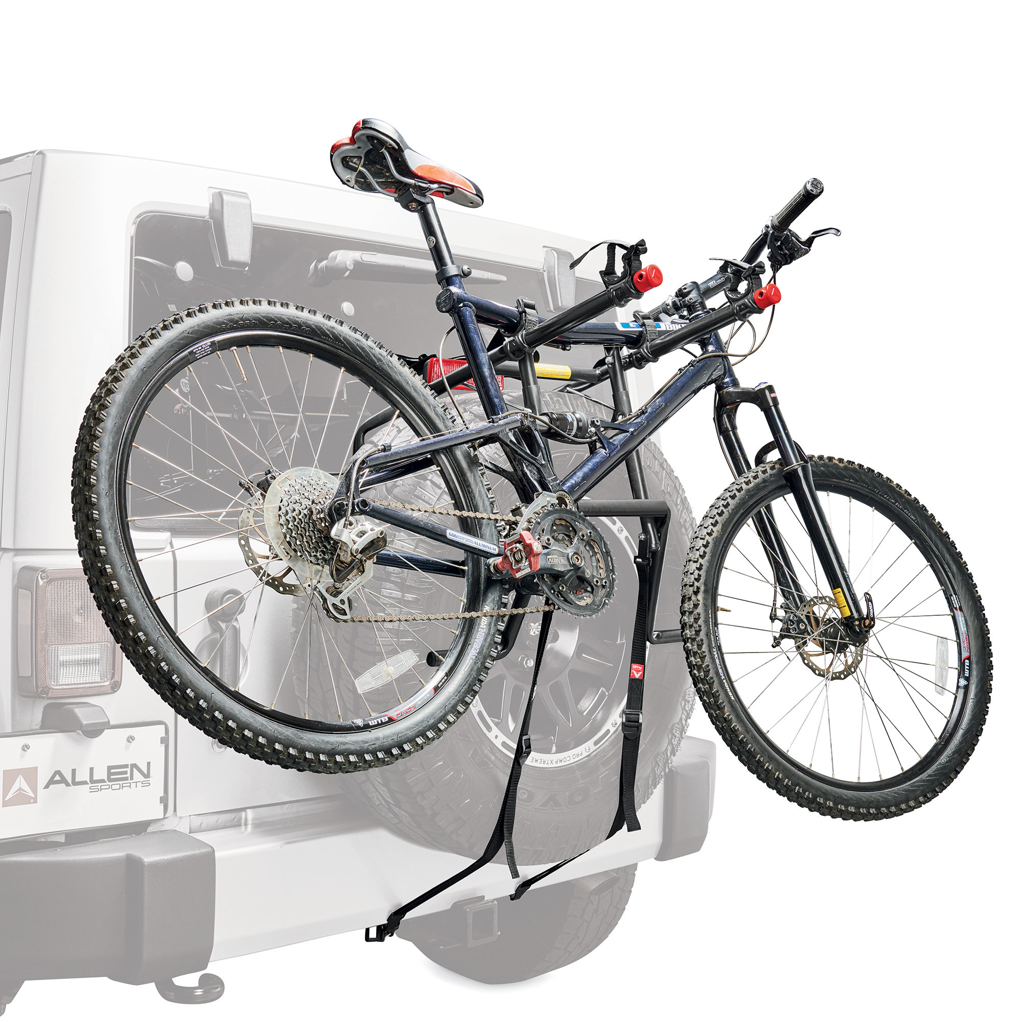 Allen Sports 322DN Premium 2 Bike Spare Tire Mounted Bike Rack for 18-20 Jeep  Wrangler JL | Quadratec