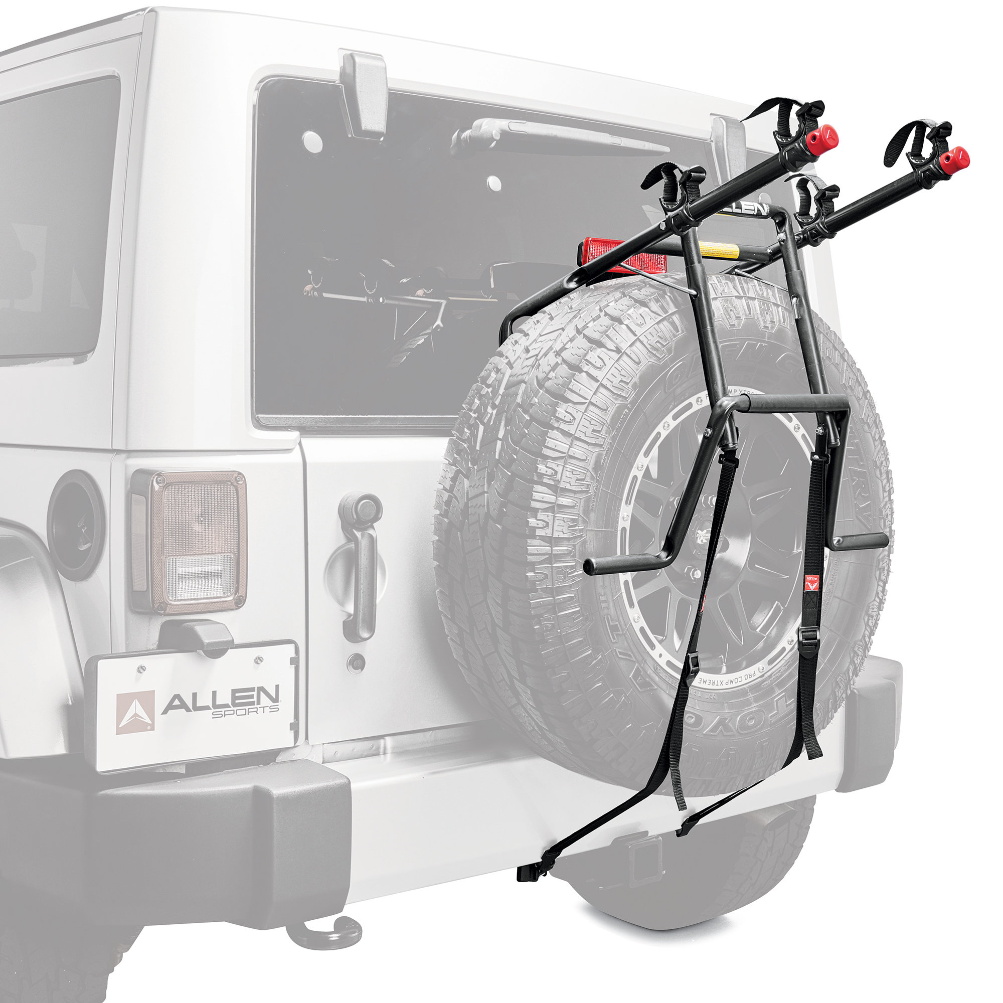 Allen Sports 322DN Premium Bike Spare Tire Mounted Bike Rack for 18-20  Jeep Wrangler JL Quadratec