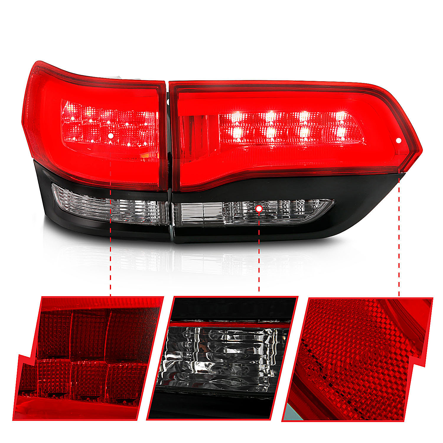 Anzo Jeep Grand Cherokee LED Tail Lights - 311268