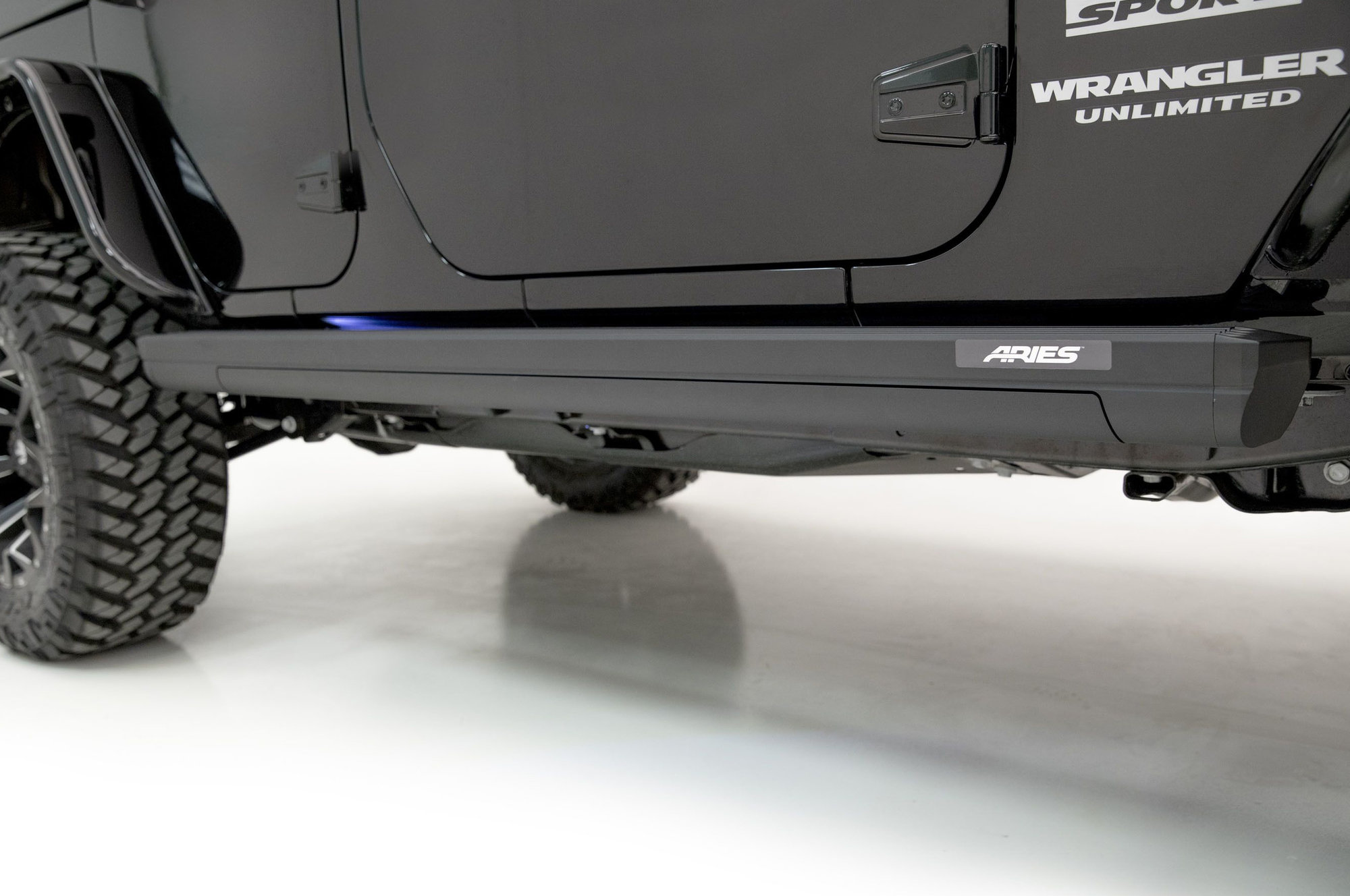 Aries ActionTrac Powered Running Boards for 07-18 Jeep Wrangler Unlimited JK  | Quadratec