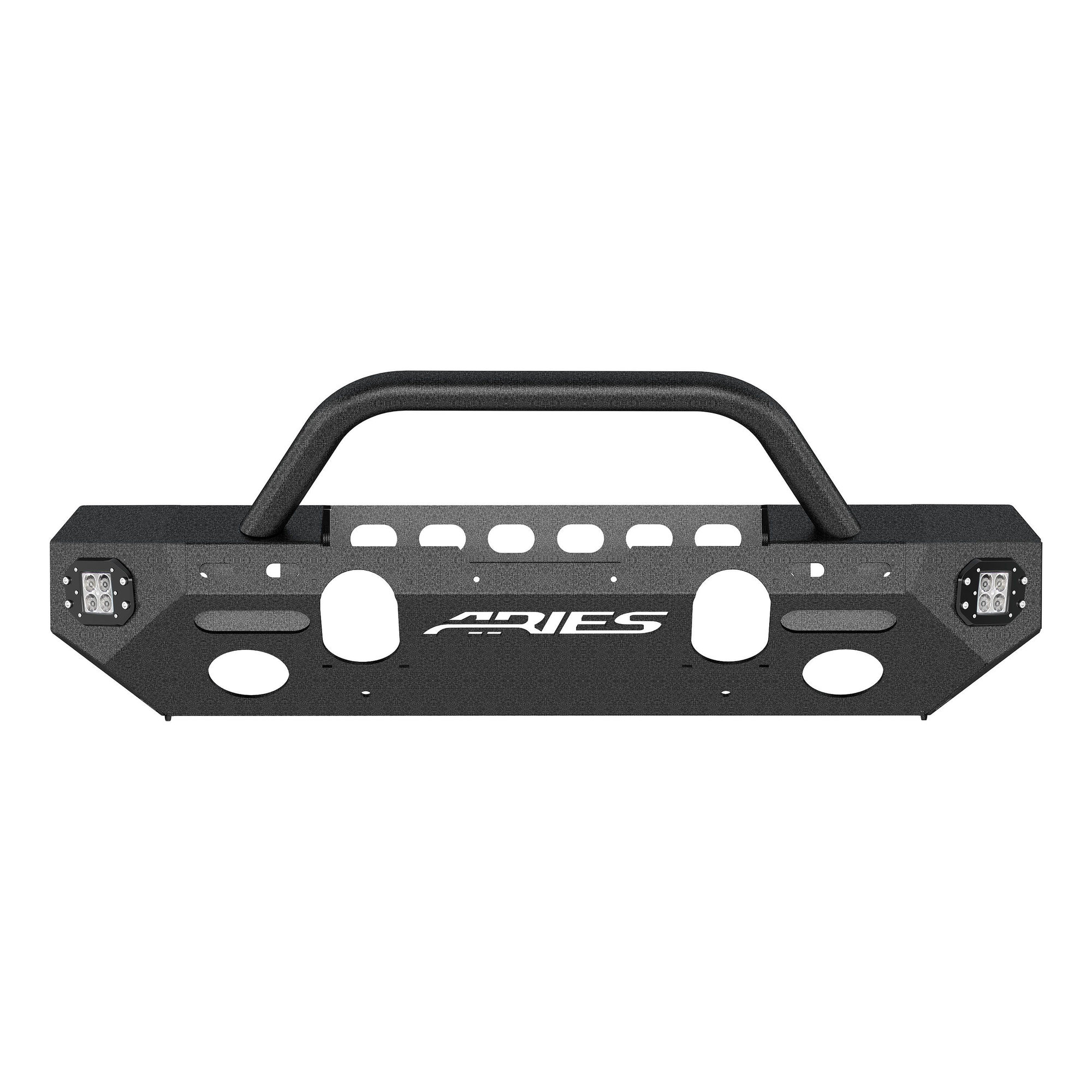 Aries TrailChaser Front Bumper with Brush Guard for 18-21 Jeep Wrangler