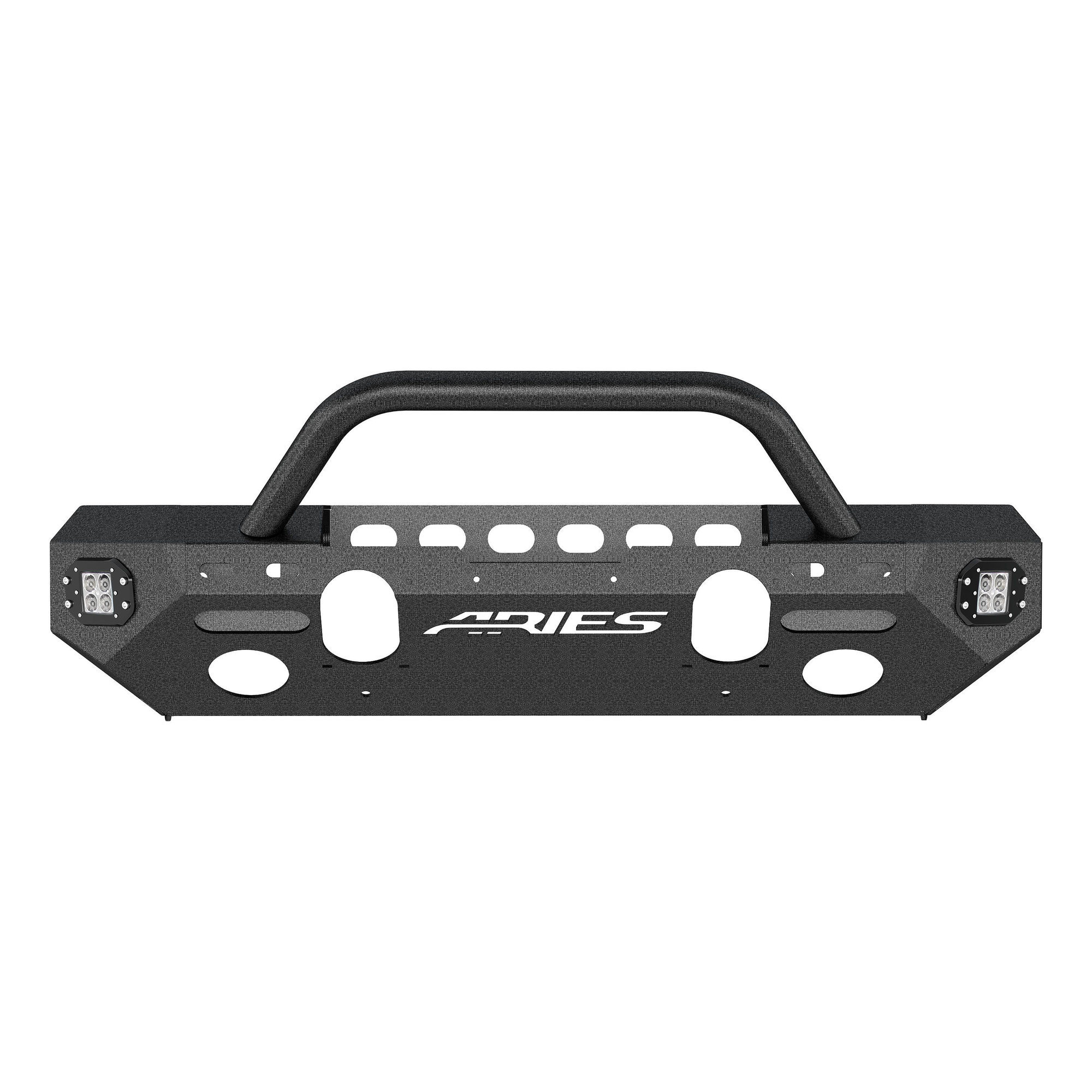 Aries TrailChaser Front Bumper with Brush Guard for 0718 Jeep Wrangler