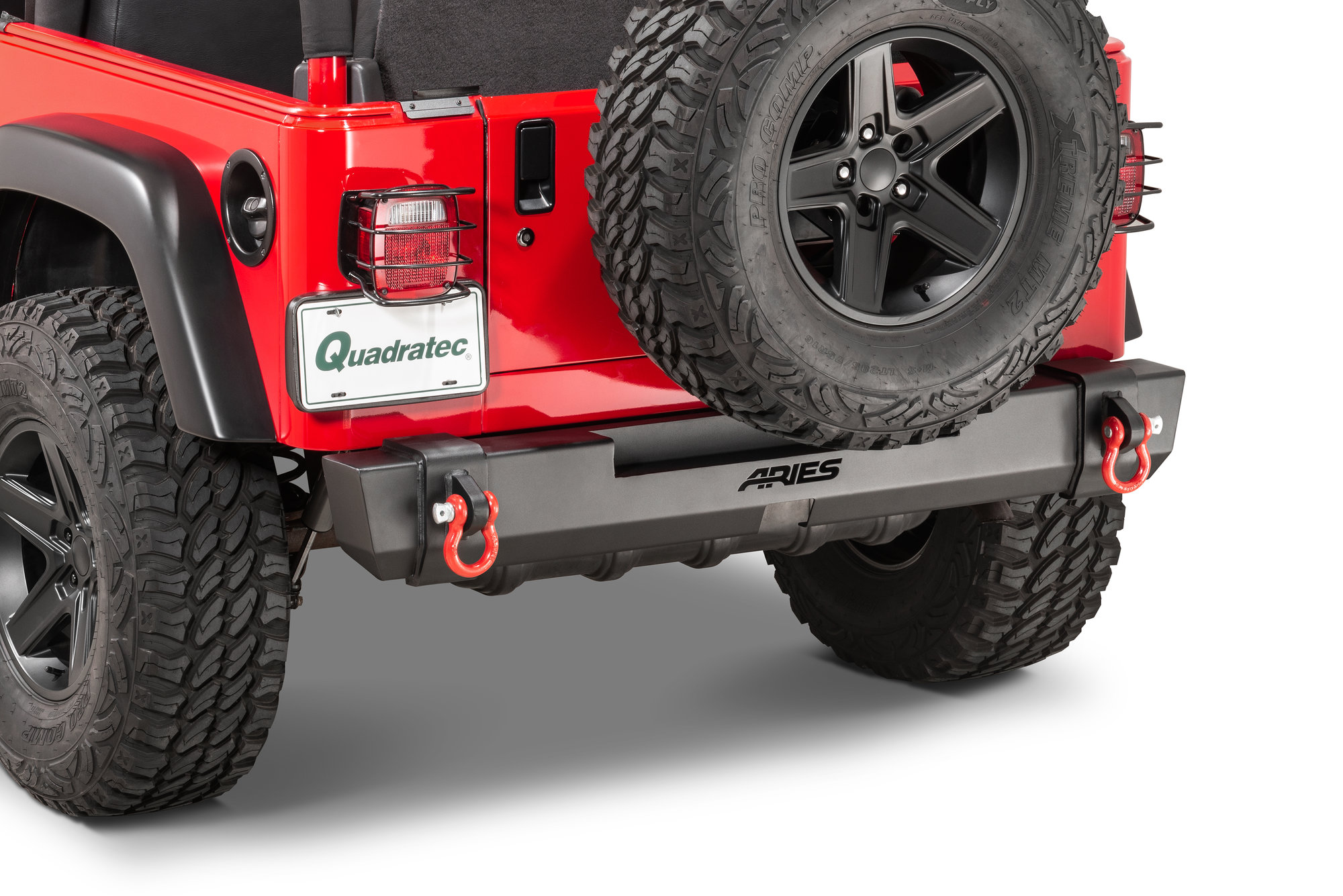 Aries 2157001 Rear TrailCrusher Bumper for 97-06 Jeep Wrangler TJ |  Quadratec