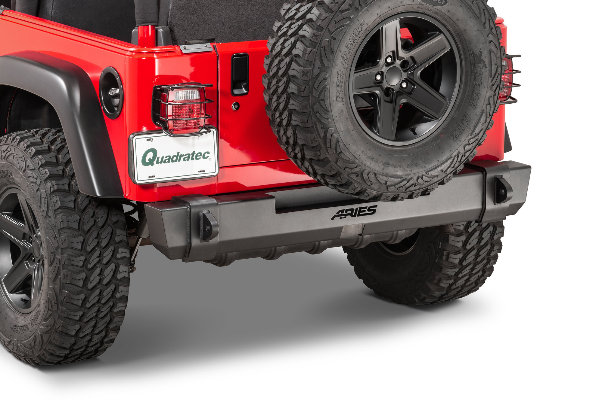 Aries 2157001 Rear TrailCrusher Bumper for 97-06 Jeep Wrangler TJ |  Quadratec