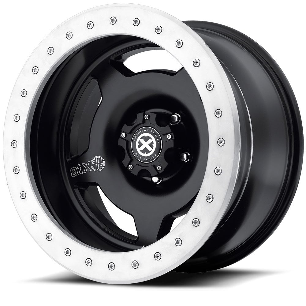 ATX AX75679050738N Slab AX756 Series Wheels in Black with Machined Ring for  07-18 Wrangler JK and 99-18 Grand Cherokee WJ, WK, & WK2 | Quadratec