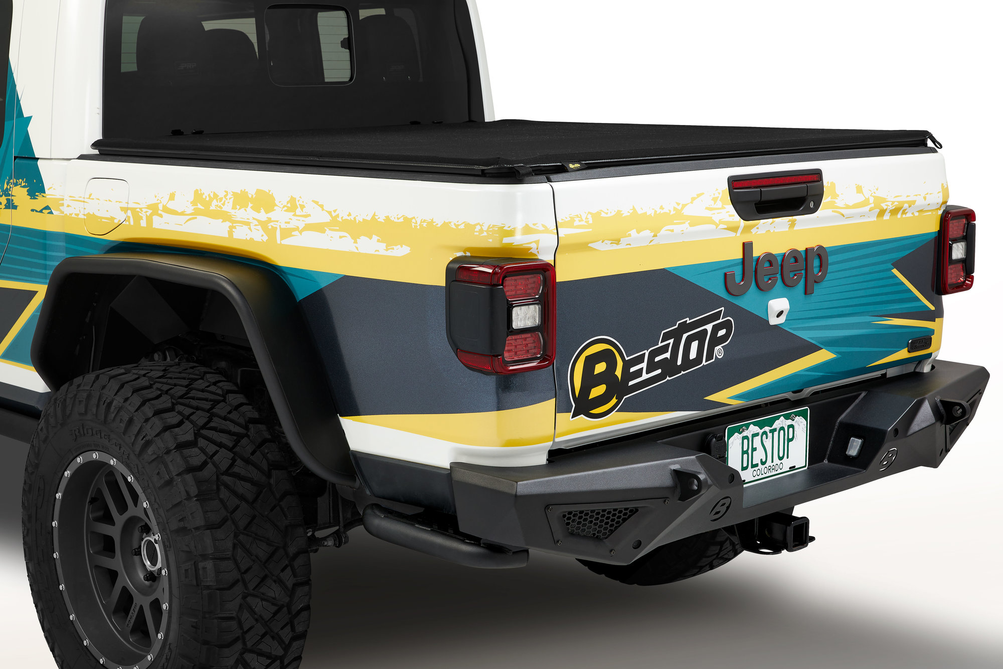 Bestop 4496201 HighRock 4x4 Granite Series Rear Bumper for Jeep