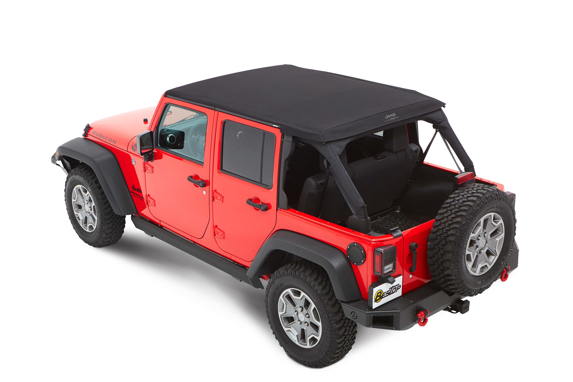 Bestop Jeep Logo Trektop Soft Top for 07-18 Jeep Wrangler JK Unlimited  4-Door | Quadratec