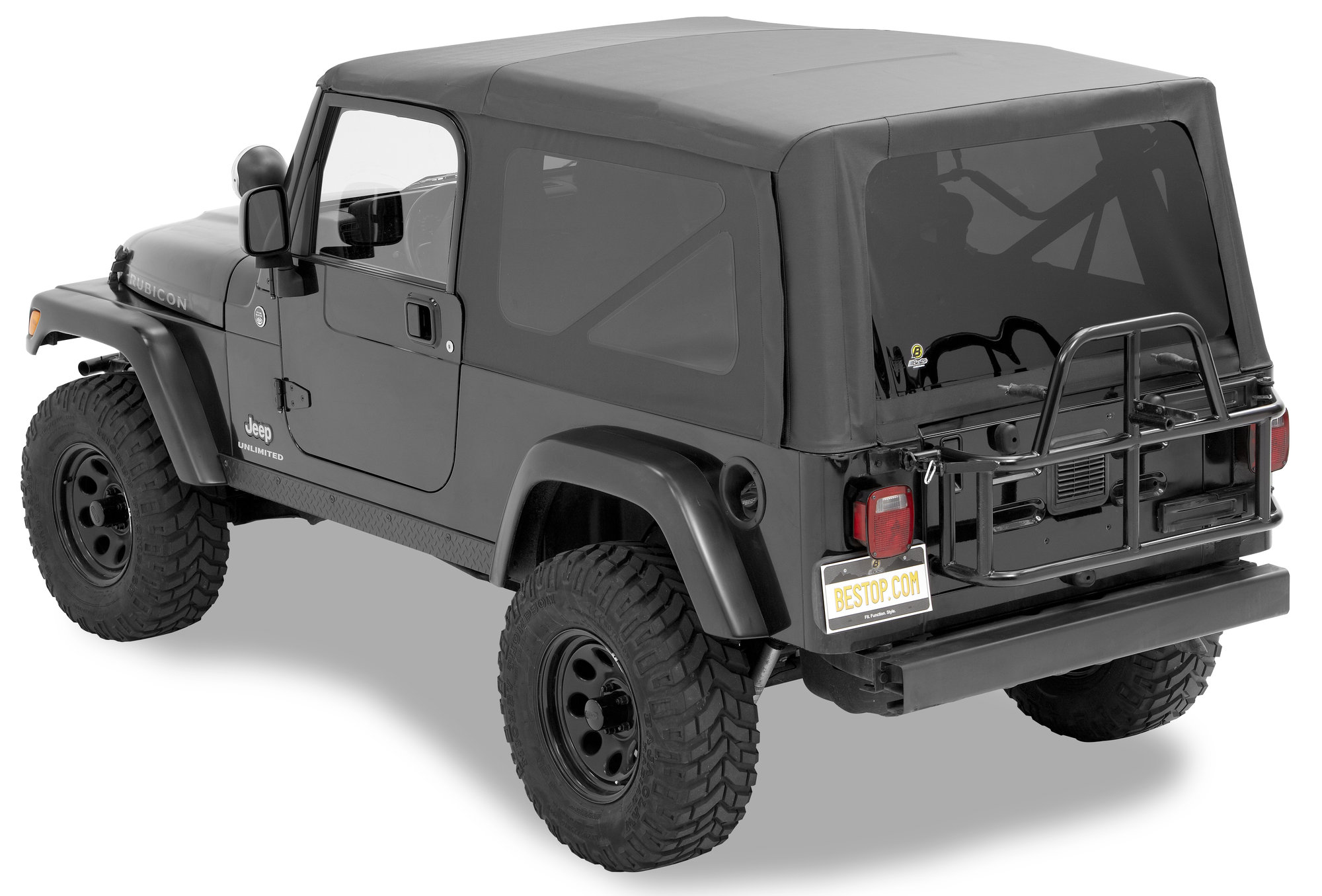 Bestop Supertop NX Soft Top with Tinted Windows without Doors for 04-06  Jeep Wrangler Unlimited TJ | Quadratec