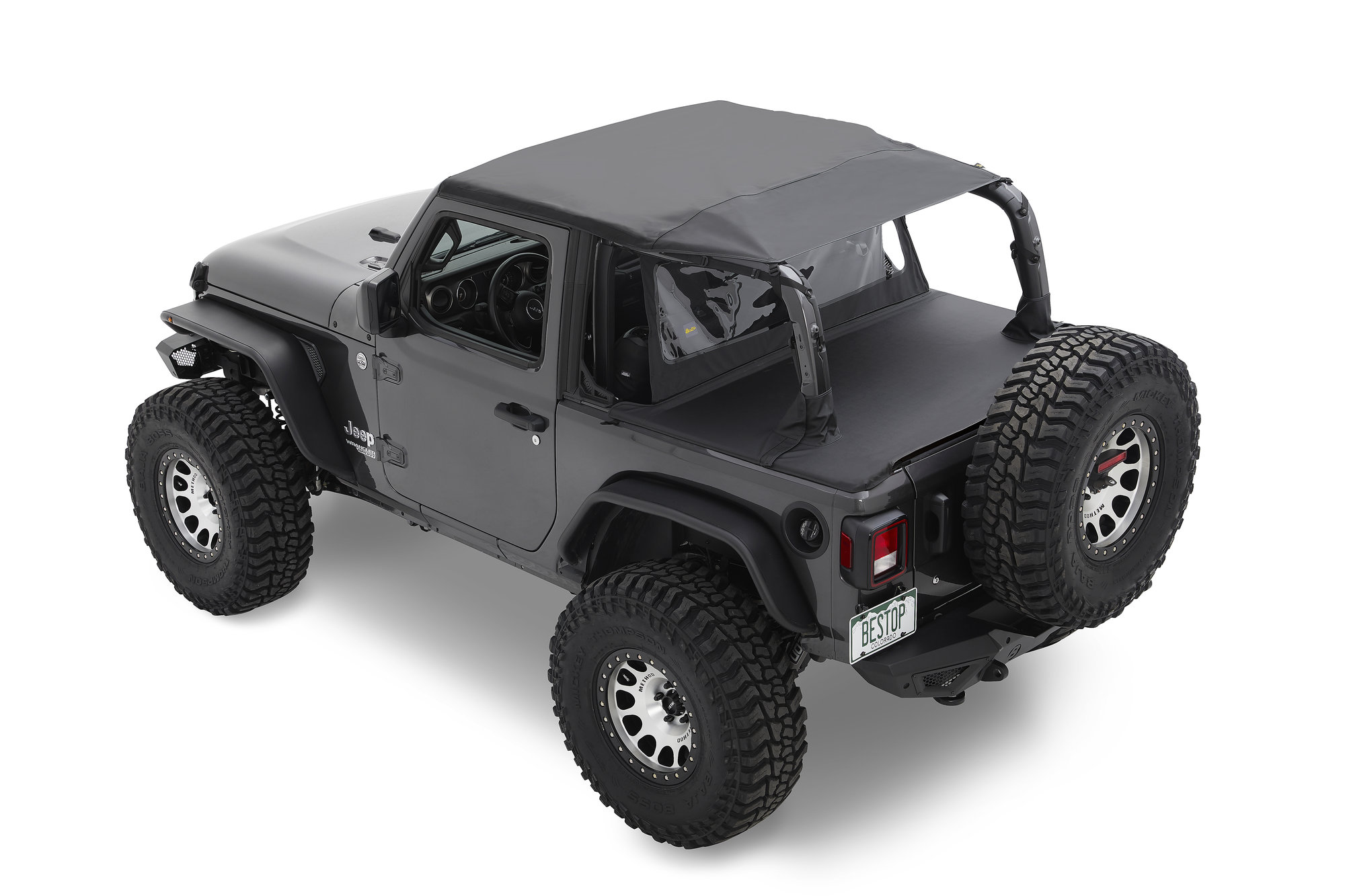 Bestop 80050-35 Windjammer in Black Diamond for 18-22 Jeep Wrangler JL  2-Door