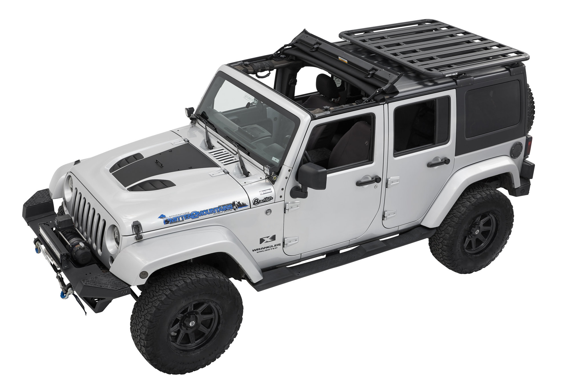 Bestop Rhino Rack For Sunrider For 07 18 Jeep Wrangler