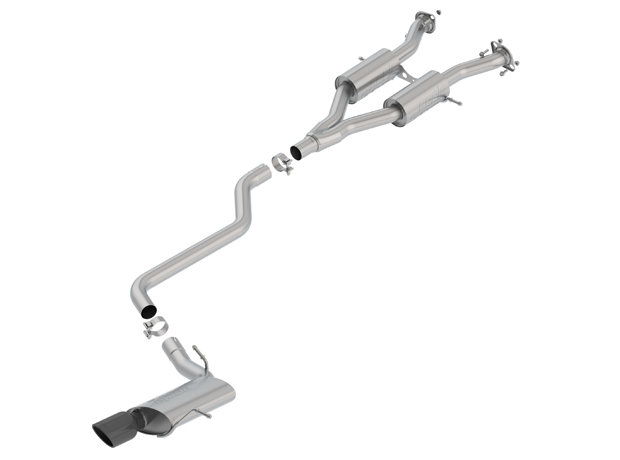 Borla 140748bc S Type Cat Back Exhaust W Black Chrome Tip