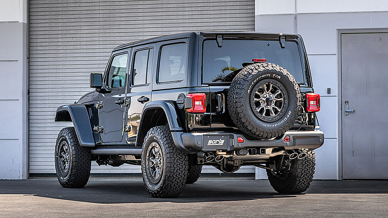 Borla s type cat back exhaust system for 21 22 jeep wrangler jl