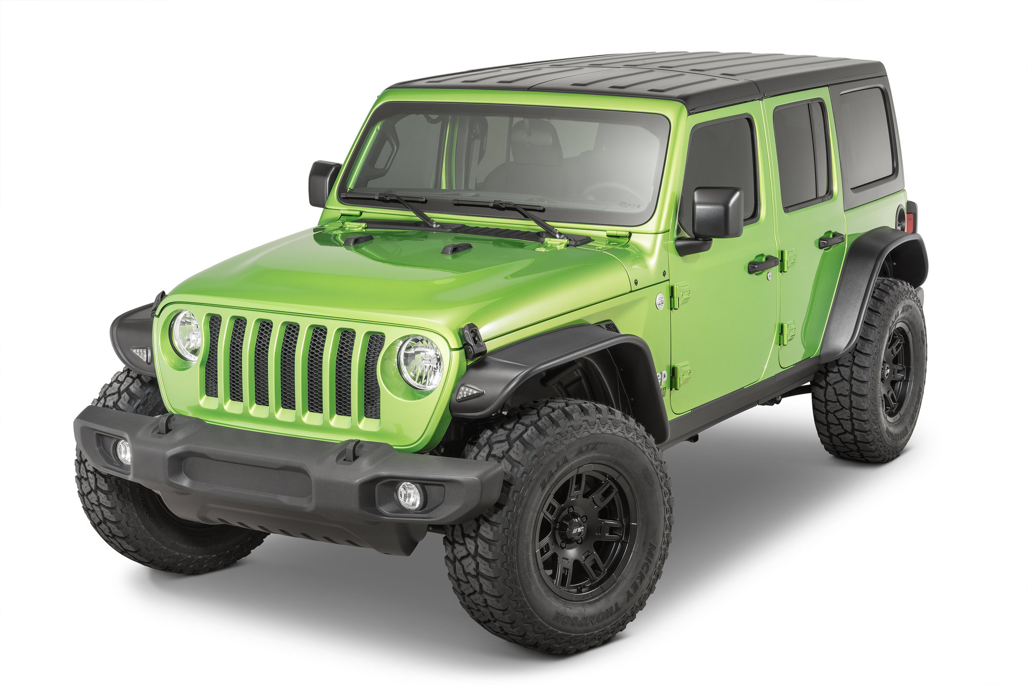 Bushwacker 10923-07 Flat Style Fender Flares for 18-22 Jeep Wrangler JL |  Quadratec