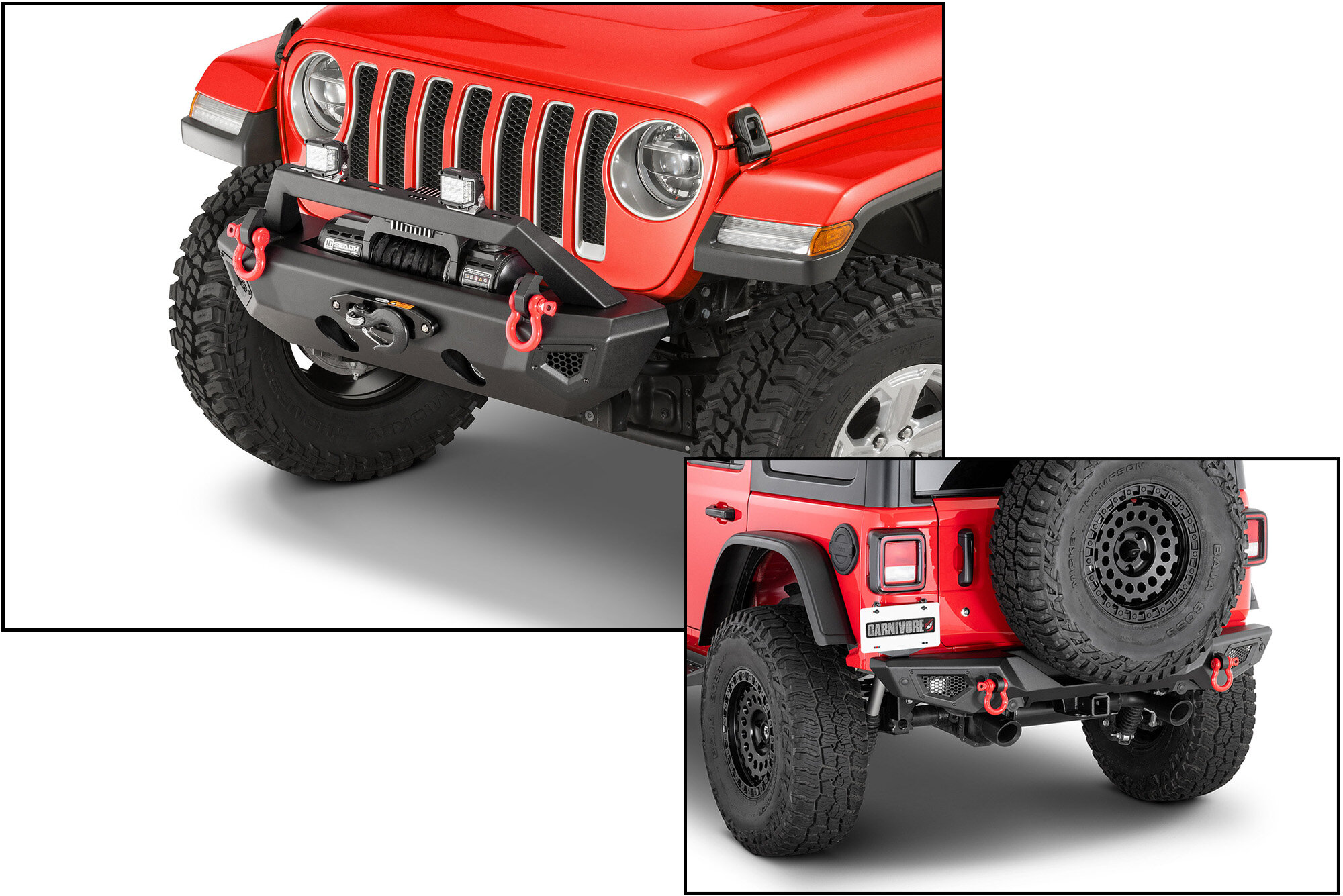 TACTIK® Front Bumper with Over Rider Hoop, Jeep Parts and Accessories