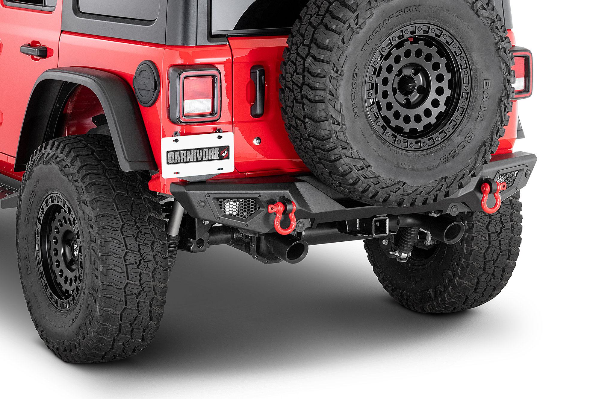thumbnail image 2 of Advan_version Powder Coated Steel Rear Bumper With LED Light For Jeep Wrangler JL/JLU 2018-2025 2 of 3
