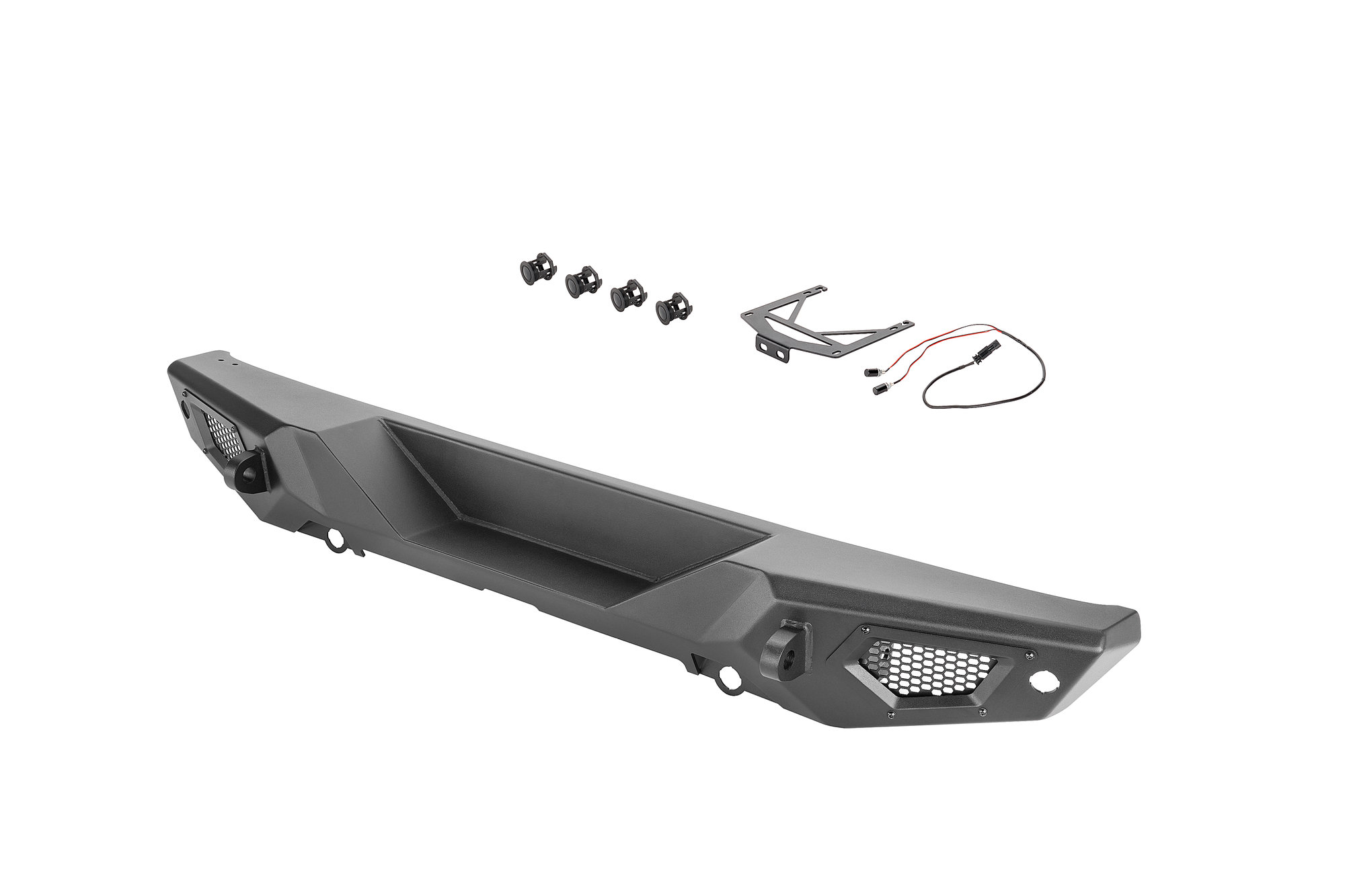SHINEKA Heavy Duty Spare Tire Carrier Bracket Kit For 2018-2023 Jeep JL Wrangler – 17PCS Aluminum Alloy, Black, Rear Mount, 1 Year Warranty