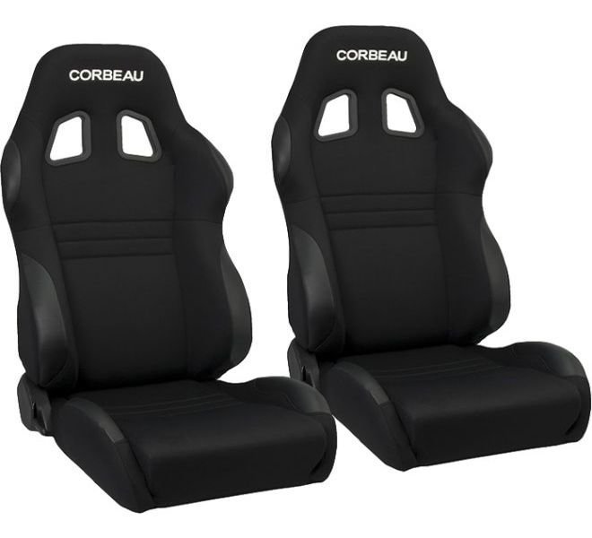 Corbeau A4 Wide Reclining Racing Seat Pair for 76-18 Jeep CJ-7, Wrangler  YJ, TJ, JK & Unlimited | Quadratec