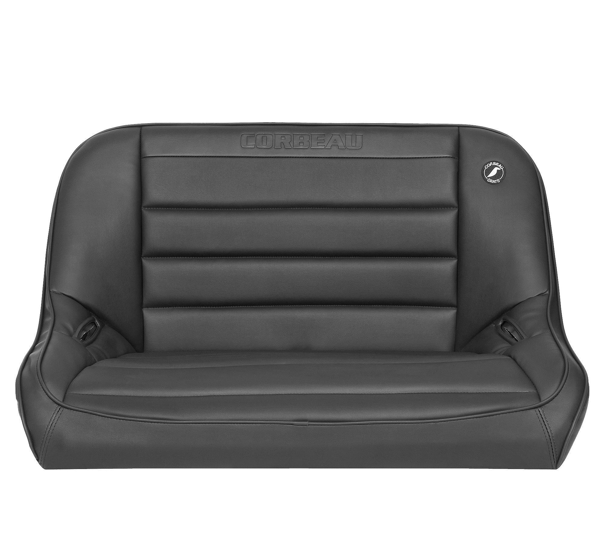 Jeep Wrangler Corbeau 40 Inch Baja Bench Suspension seat Black Vinyl 97 06 TJ