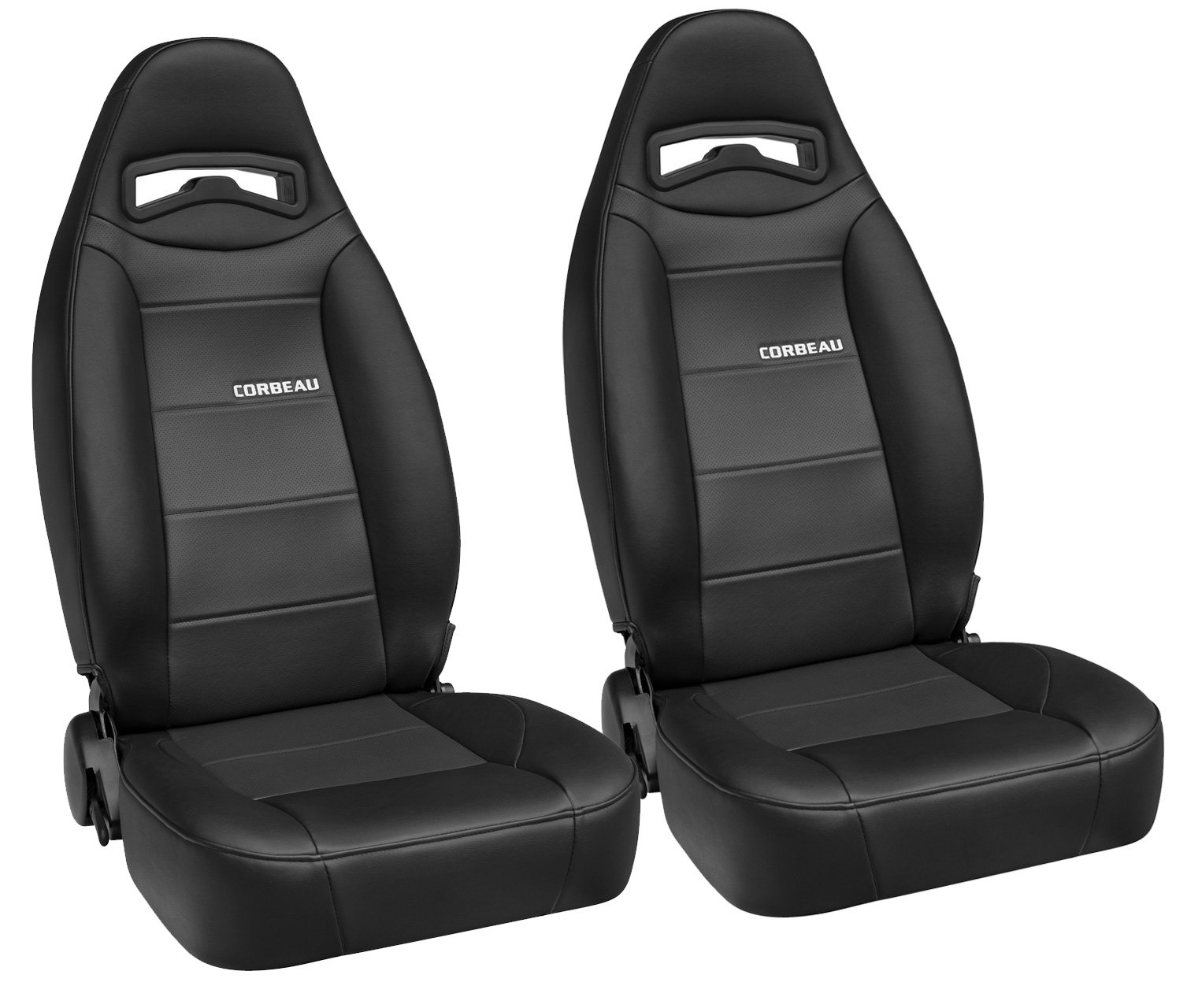 Corbeau Moab Reclining Front Seat Pair for 76-18 Jeep CJ-5, CJ-7, CJ-8  Scrambler, Wrangler YJ, TJ, JK & Unlimited | Quadratec