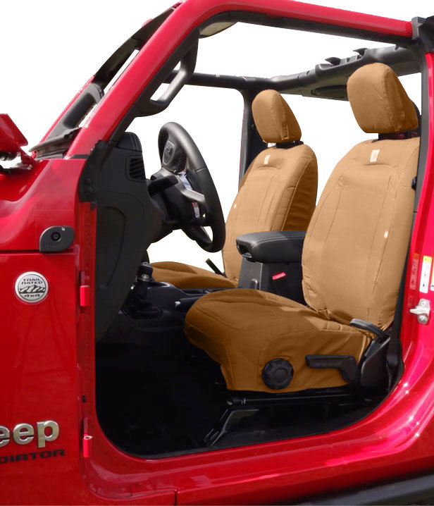 Covercraft Carhartt Precision Fit Seat Covers For 18 20 Jeep Wrangler Jl 2 Door Quadratec - Best Jeep Wrangler Jk 2 Door Seat Covers