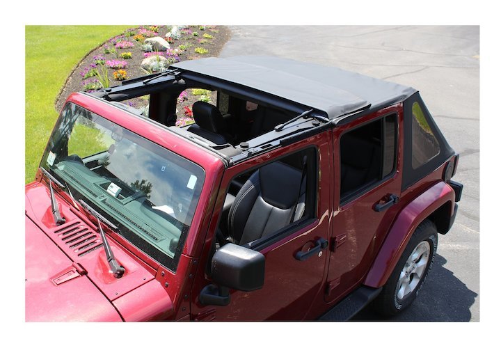 Crown Automotive Rough Trail Bowless Soft Top for 07-18 Jeep Wrangler JK |  Quadratec