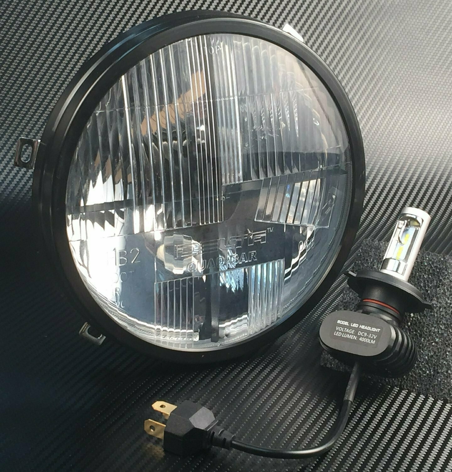 Delta Tech 97009 3019 Quad-Bar 1198 Series LED Headlight Set with White ...