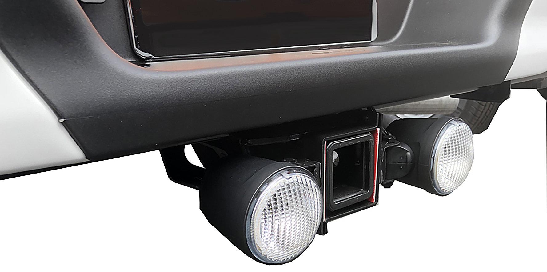 Delta Tech 016588BULH Bullet LED Backup Lights with Red Halo Stop Lights for 2" Receiver