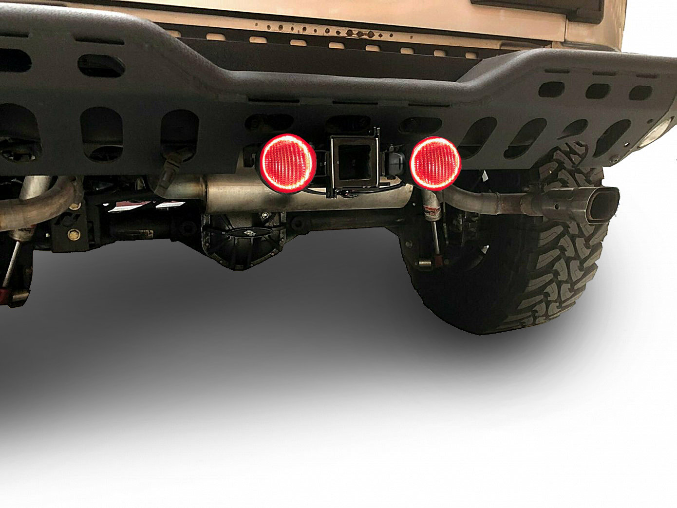 Delta Tech 016588BULH Bullet LED Backup Lights with Red Halo Stop
