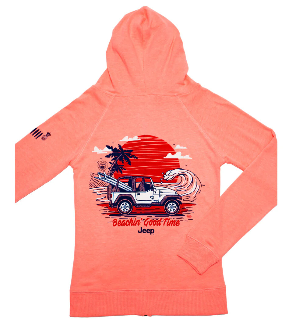 Felpa con cappuccio e zip Jeep® Freedom To Roam da uomo - Blu navy