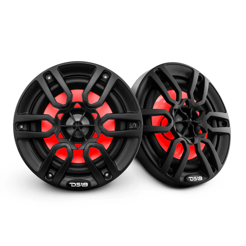 Caliber CSM20RGB/W 20cm 160W 2-Way Coaxial Marine Speakers With LED – White
