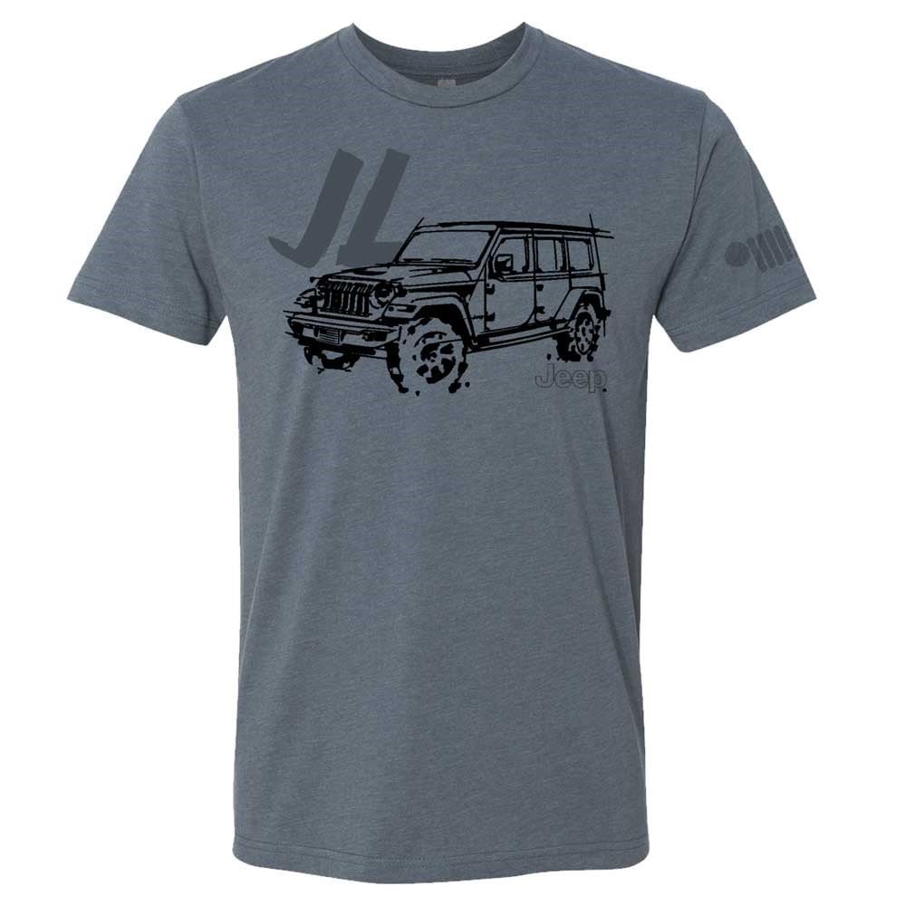 Jeep Merchandise Mens LDD Series Jeep Wrangler JL Short Sleeved T-Shirt in  Indigo | Quadratec