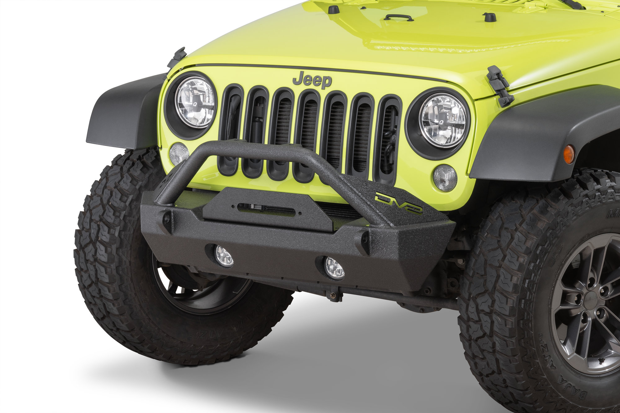 DV8 Offroad FS-15 Hammer Front Stubby Bumper for 07-20 Jeep Wrangler JL, JK  & Gladiator JT | Quadratec