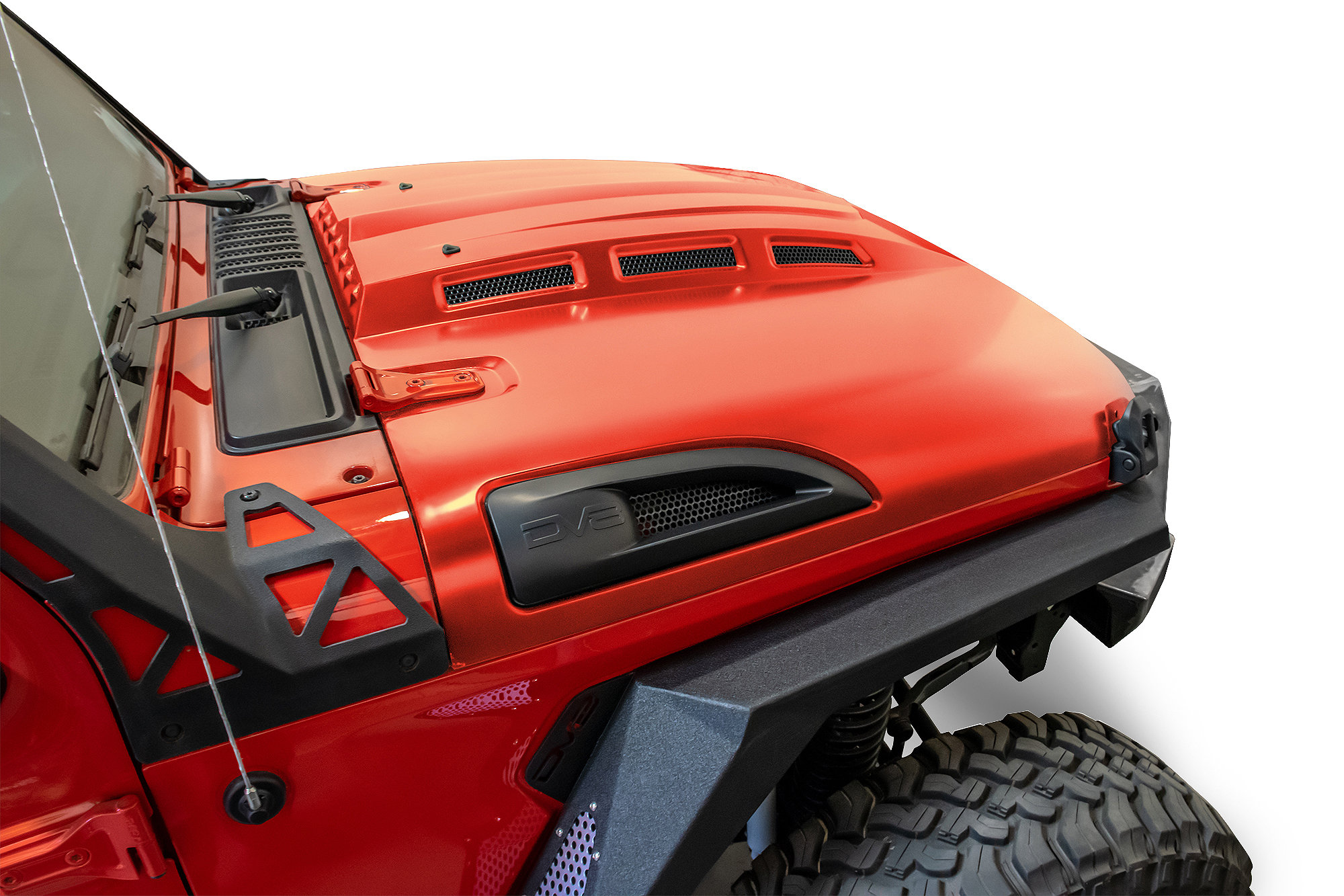 DV8 Offroad HDMBJL-01 Heat Dispersion Hood for 18-21 Jeep Wrangler JL  Unlimited & Gladiator JT | Quadratec