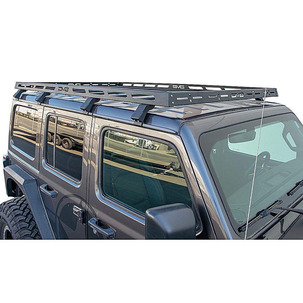 DV8 Offroad Roof Rack For 07-18 Jeep Wrangler JKU, 18-21 Wrangler JL, 20-21  Gladiator JT | Quadratec