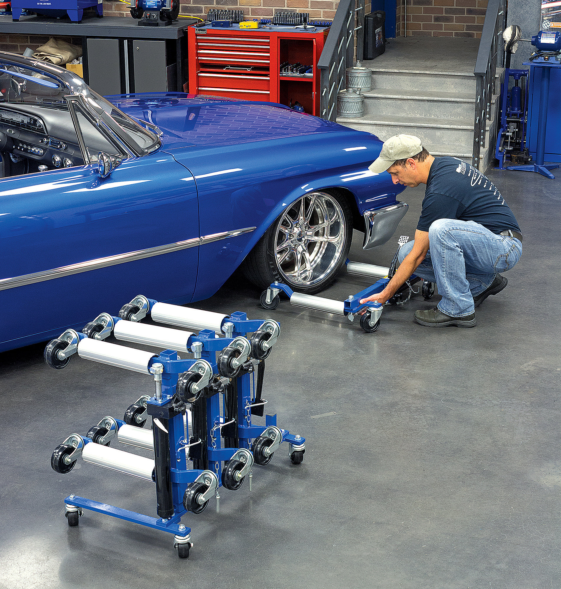 Eastwood 30580 Hydraulic Wheel Dolly Storage Rack Quadratec