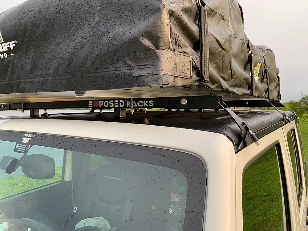 Exposed Racks Hardtop Tent Roof Rack for 07-18 Jeep Wrangler Unlimited JK  4-Door | Quadratec