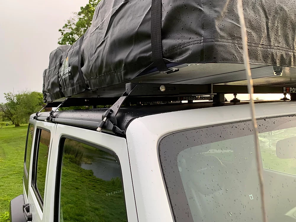 Exposed Racks Hardtop Tent Roof Rack for 07-18 Jeep Wrangler Unlimited JK  4-Door | Quadratec