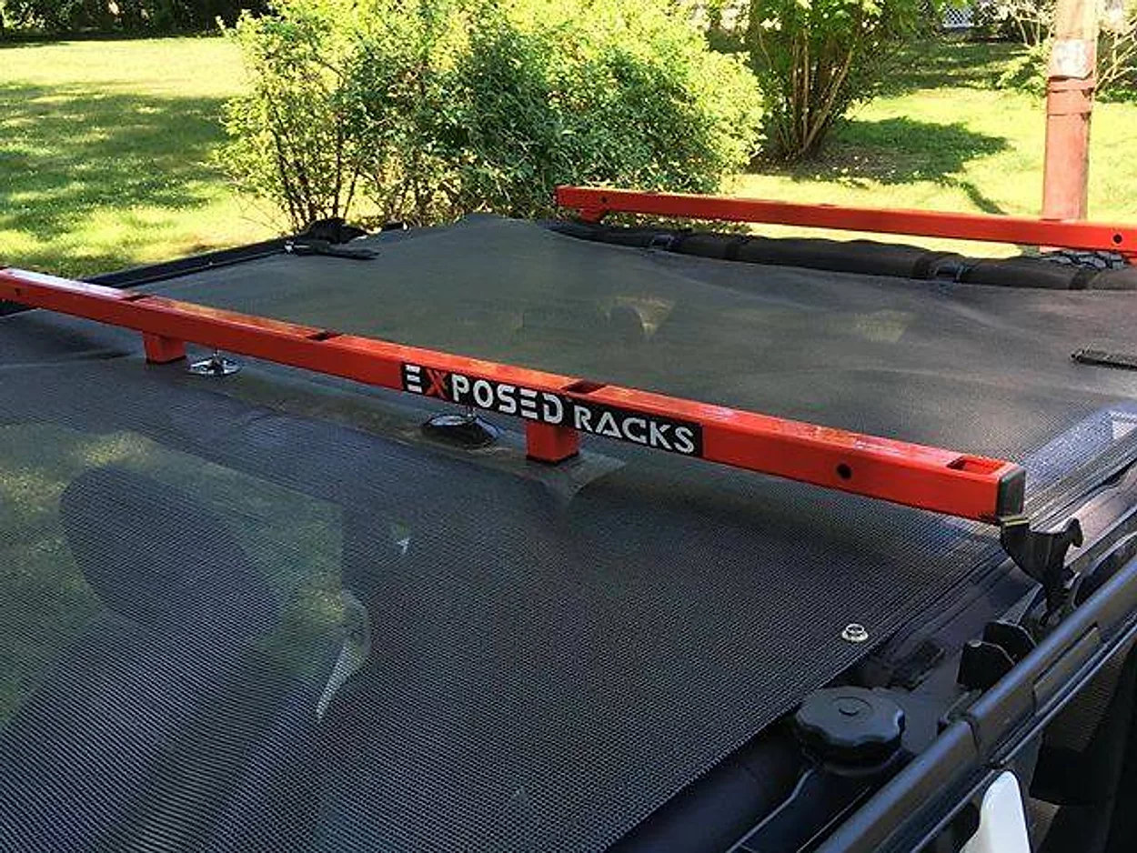 Exposed Racks Under Soft Top Roof Rack for 07-18 Jeep Wrangler Unlimited JK  4-Door | Quadratec