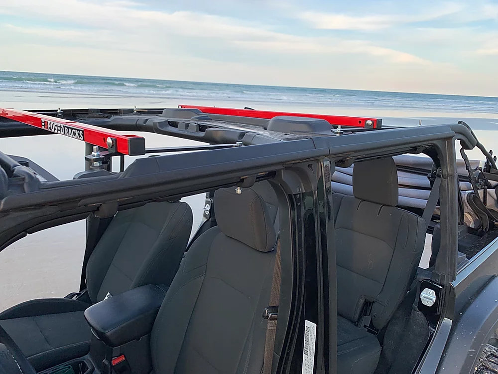 Exposed Racks Under Soft Top Roof Rack for 18-20 Jeep Wrangler Unlimited JL  4-Door | Quadratec