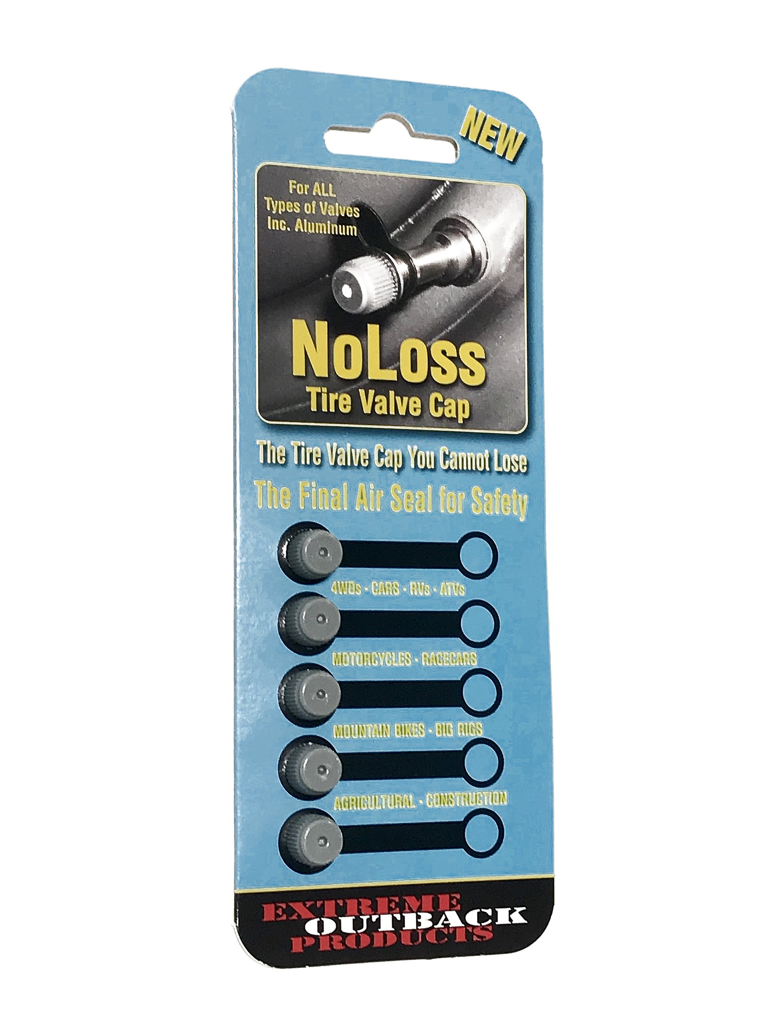 Extreme Outback 008008 Captive NoLoss Valve Stem Caps Set of 5